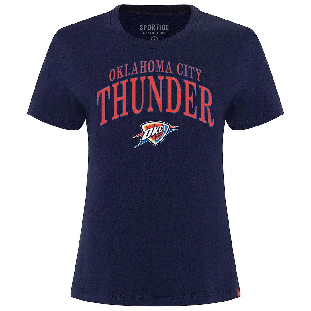 NBA - Oklahoma City Thunder Sportiqe Women's Arcadia Boxy T-Shirt - Navy