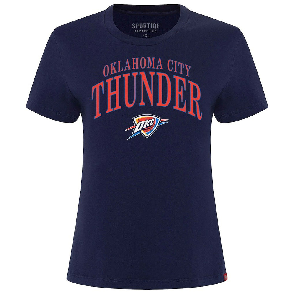 NBA - Oklahoma City Thunder Sportiqe Women's Arcadia Boxy T-Shirt - Navy