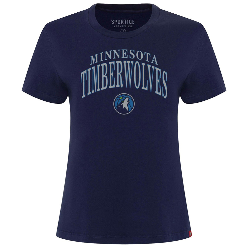 NBA - Minnesota Timberwolves Sportiqe Women's Arcadia Boxy T-Shirt - Navy