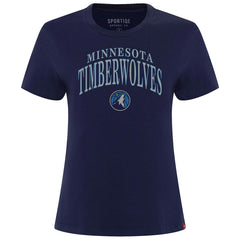 NBA - Minnesota Timberwolves Sportiqe Women's Arcadia Boxy T-Shirt - Navy