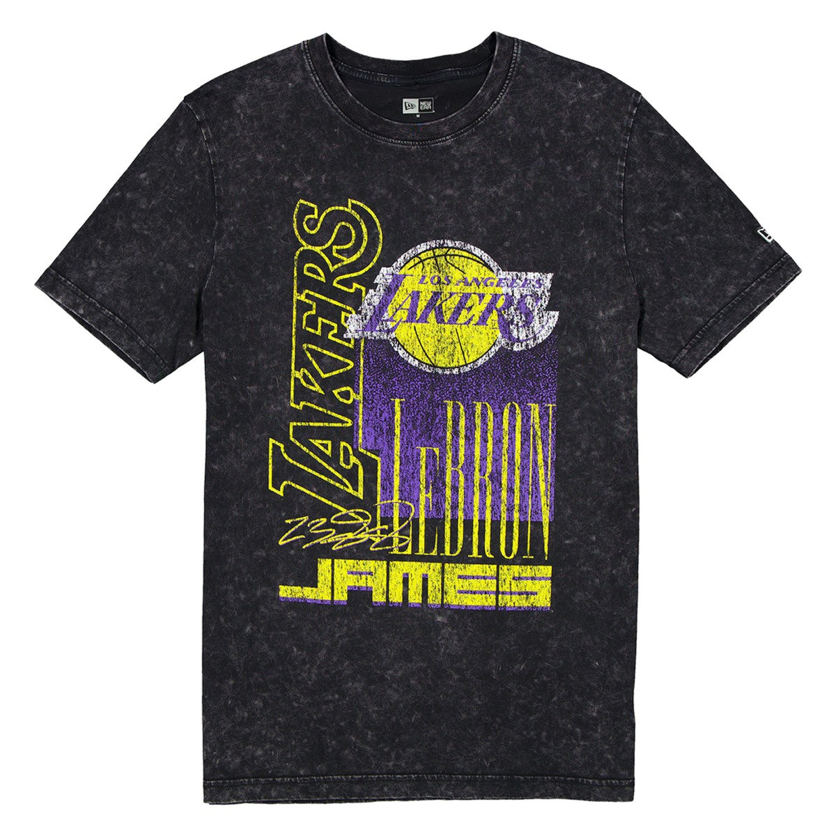 New Era - LeBron James Los Angeles Lakers Full Court Press Mineral Wash Player T-Shirt - Black