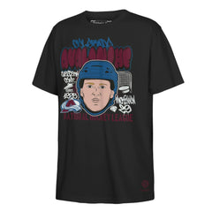 Nathan MacKinnon Colorado Avalanche - Mitchell & Ness Youth Caricature T-Shirt Black