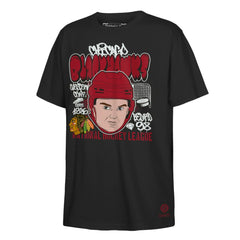 Connor Bedard Chicago Blackhawks Mitchell & Ness Youth Caricature T-Shirt Black