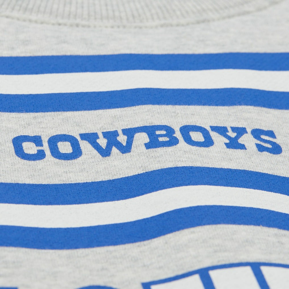 Dallas Cowboys All Over Print Retro Fleece Sweatshirt Heather Gray - Mitchell & Ness