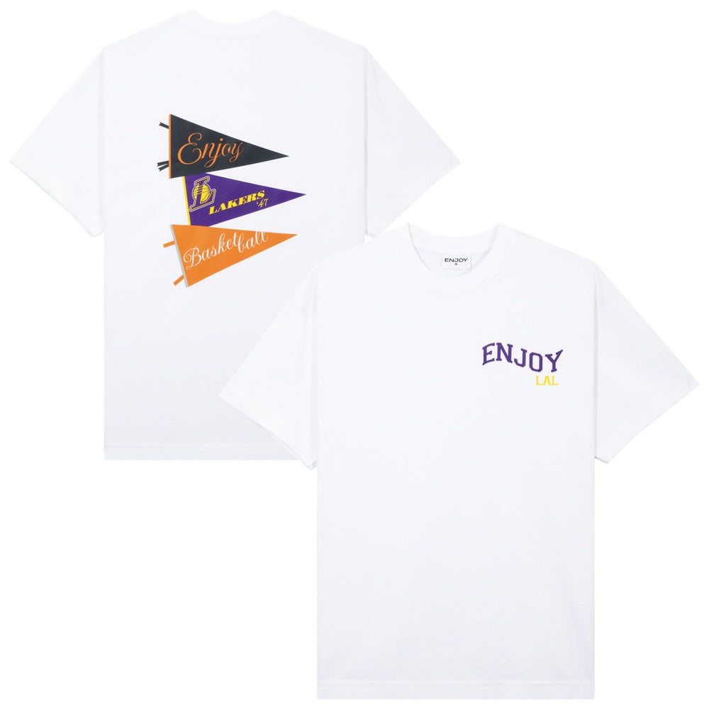 NBA - Enjoy Basketball x Los Angeles Lakers Unisex Hoop Enthusiast Capsule Collection T-Shirt - White