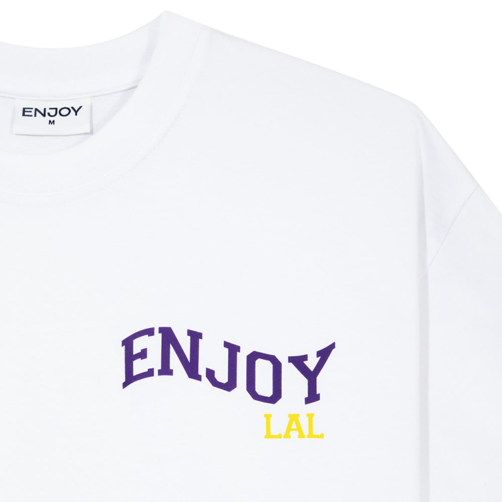 NBA - Enjoy Basketball x Los Angeles Lakers Unisex Hoop Enthusiast Capsule Collection T-Shirt - White
