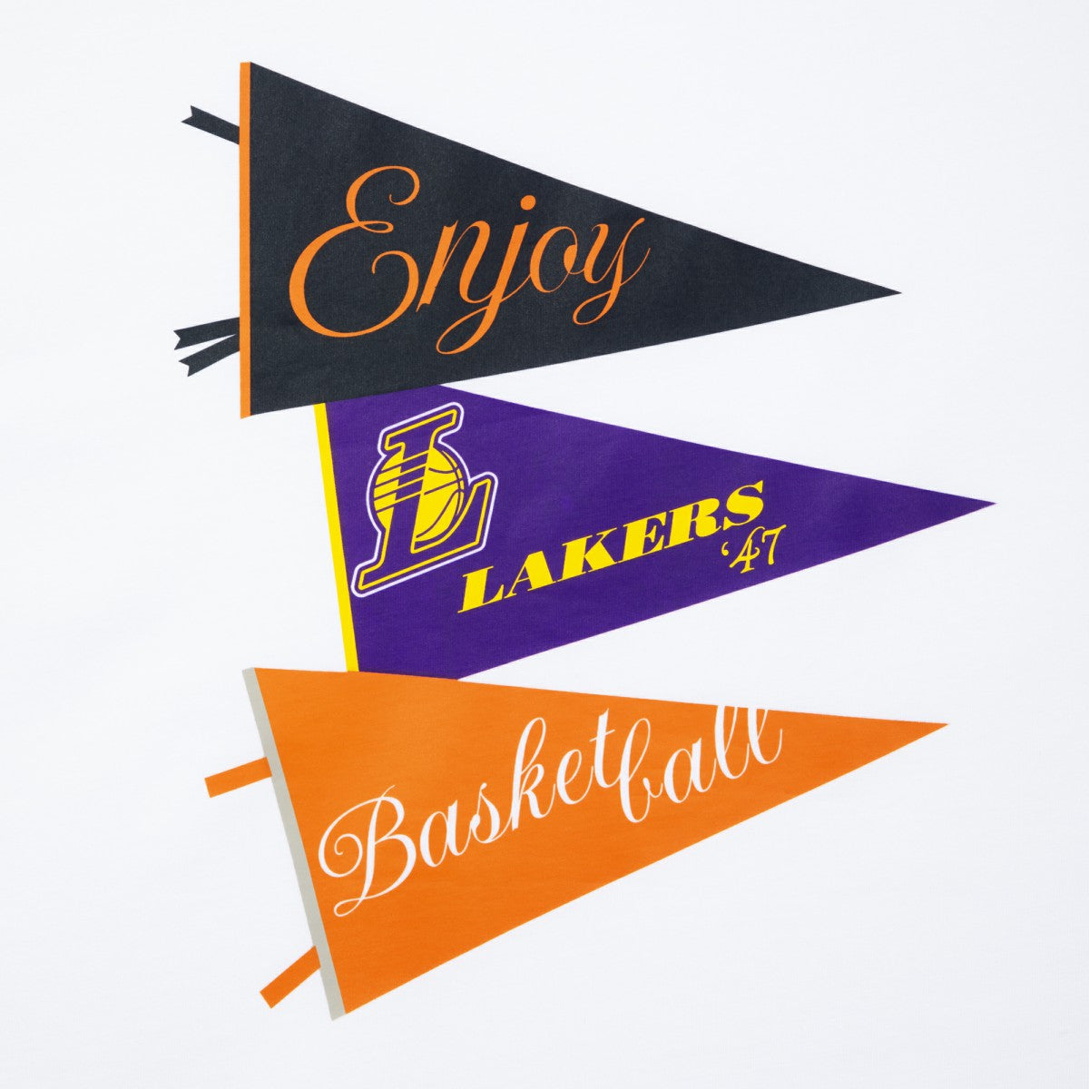 NBA - Enjoy Basketball x Los Angeles Lakers Unisex Hoop Enthusiast Capsule Collection T-Shirt - White