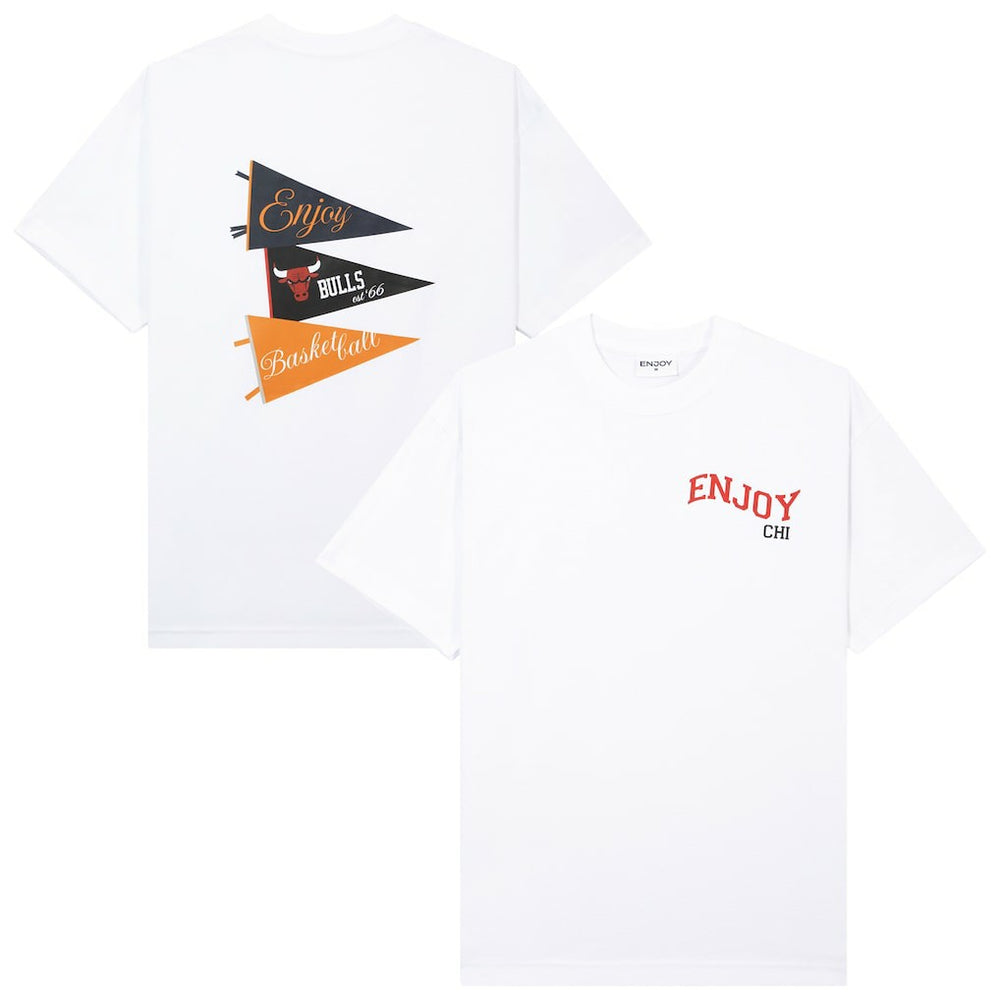 NBA - Enjoy Basketball x Chicago Bulls Unisex Hoop Enthusiast Capsule Collection T-Shirt - White
