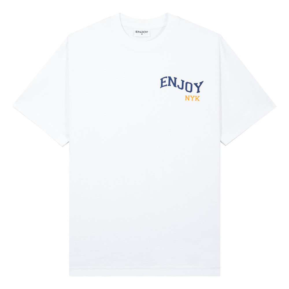 NBA - Enjoy Basketball x New York Knicks Unisex Hoop Enthusiast Capsule Collection T-Shirt - White