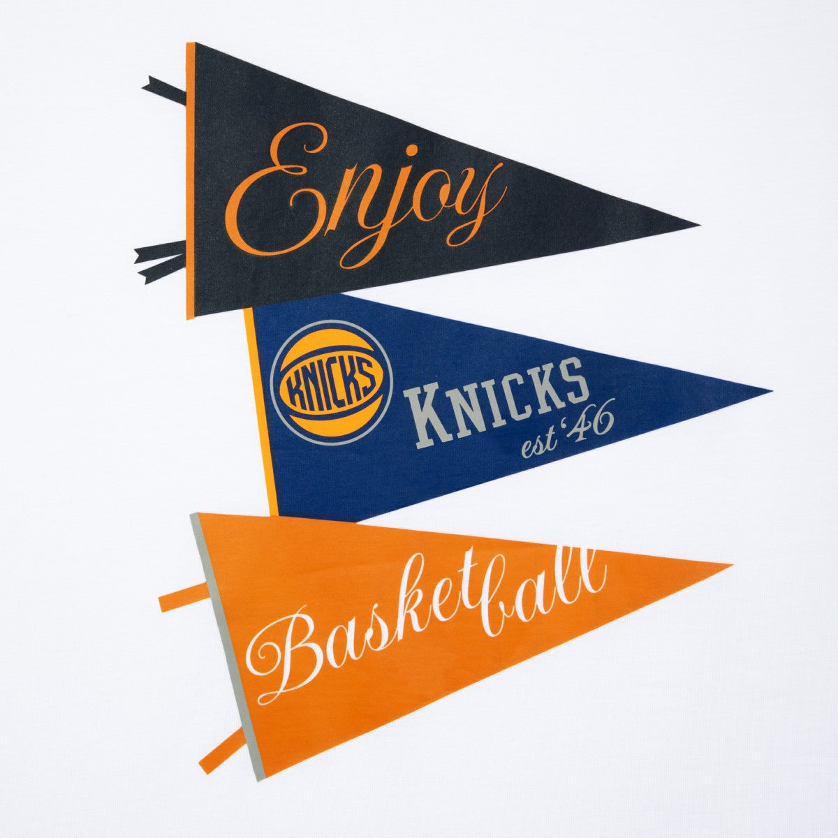 NBA - Enjoy Basketball x New York Knicks Unisex Hoop Enthusiast Capsule Collection T-Shirt - White