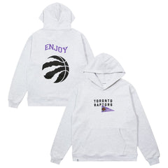 NBA - Enjoy Basketball x Toronto Raptors Unisex Hoop Enthusiast Capsule Collection Pullover Hoodie - Heather Gray