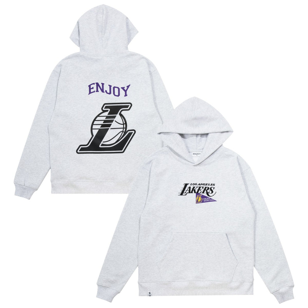 NBA - Enjoy Basketball x Los Angeles Lakers Unisex Hoop Enthusiast Capsule Collection Pullover Hoodie - Heather Gray