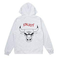 NBA - Enjoy Basketball x Chicago Bulls Unisex Hoop Enthusiast Capsule Collection Pullover Hoodie - Heather Gray