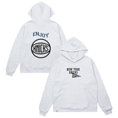NBA - Enjoy Basketball x New York Knicks Unisex Hoop Enthusiast Capsule Collection Pullover Hoodie - Heather Gray