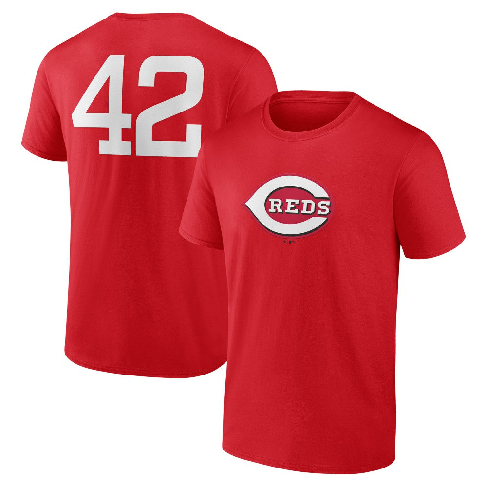 Cincinnati Reds Jackie Robinson Day Name & Number T-Shirt for sale