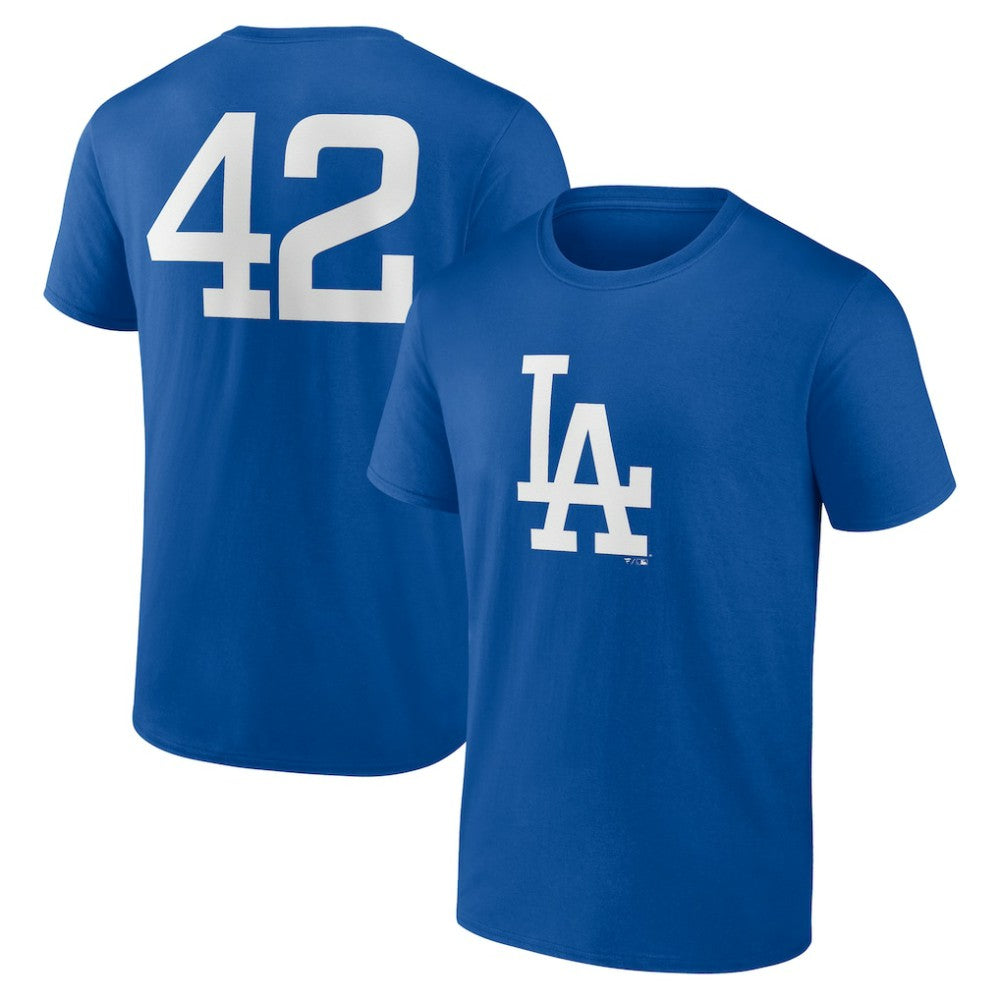 Los Angeles Dodgers Jackie Robinson Day Name & Number T-Shirt On Sale