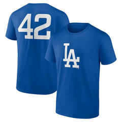 Los Angeles Dodgers Jackie Robinson Day Name & Number T-Shirt On Sale