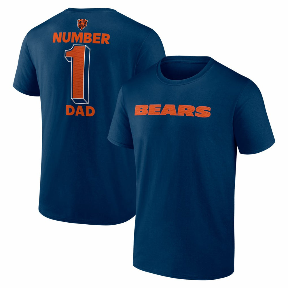 Chicago Bears #1 Dad Jersey T-Shirt Navy - NFL