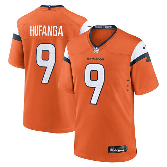 Talanoa Hufanga Denver Broncos Team Game Jersey - Orange | NFL Jerseys