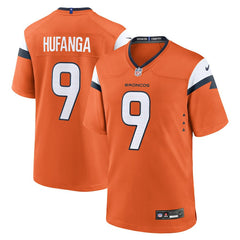 Talanoa Hufanga Denver Broncos Team Game Jersey Orange - Nike