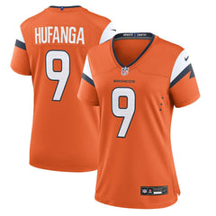 Talanoa Hufanga Denver Broncos Women's Team Game Jersey Orange - Nike