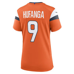 Talanoa Hufanga Denver Broncos Women's Team Game Jersey Orange - Nike