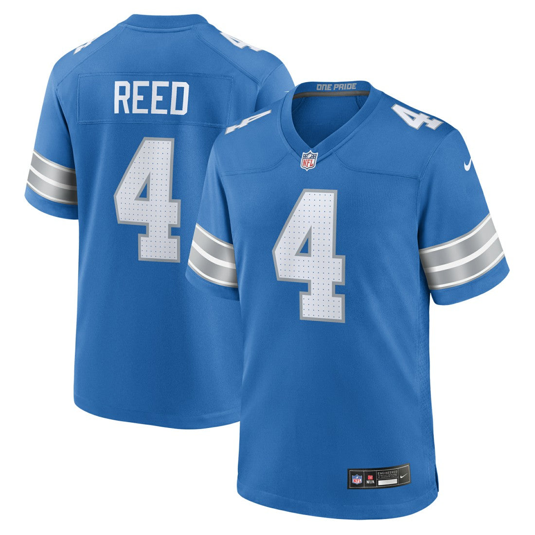 D.J. Reed Detroit Lions Team Game Jersey Blue - Nike