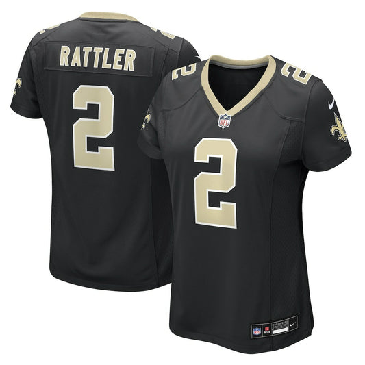 Spencer Rattler New Orleans Saints Women's Team Game Jersey - Black | NFL Jerseys