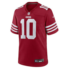 Mac Jones San Francisco 49ers Team Game Jersey Scarlet - Nike