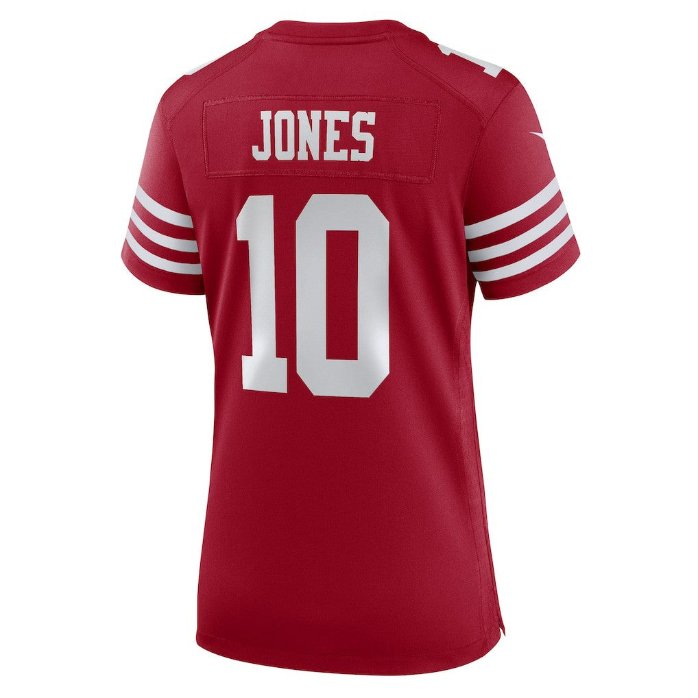 Mac Jones San Francisco 49ers Women's Team Game Jersey Scarlet - Nike