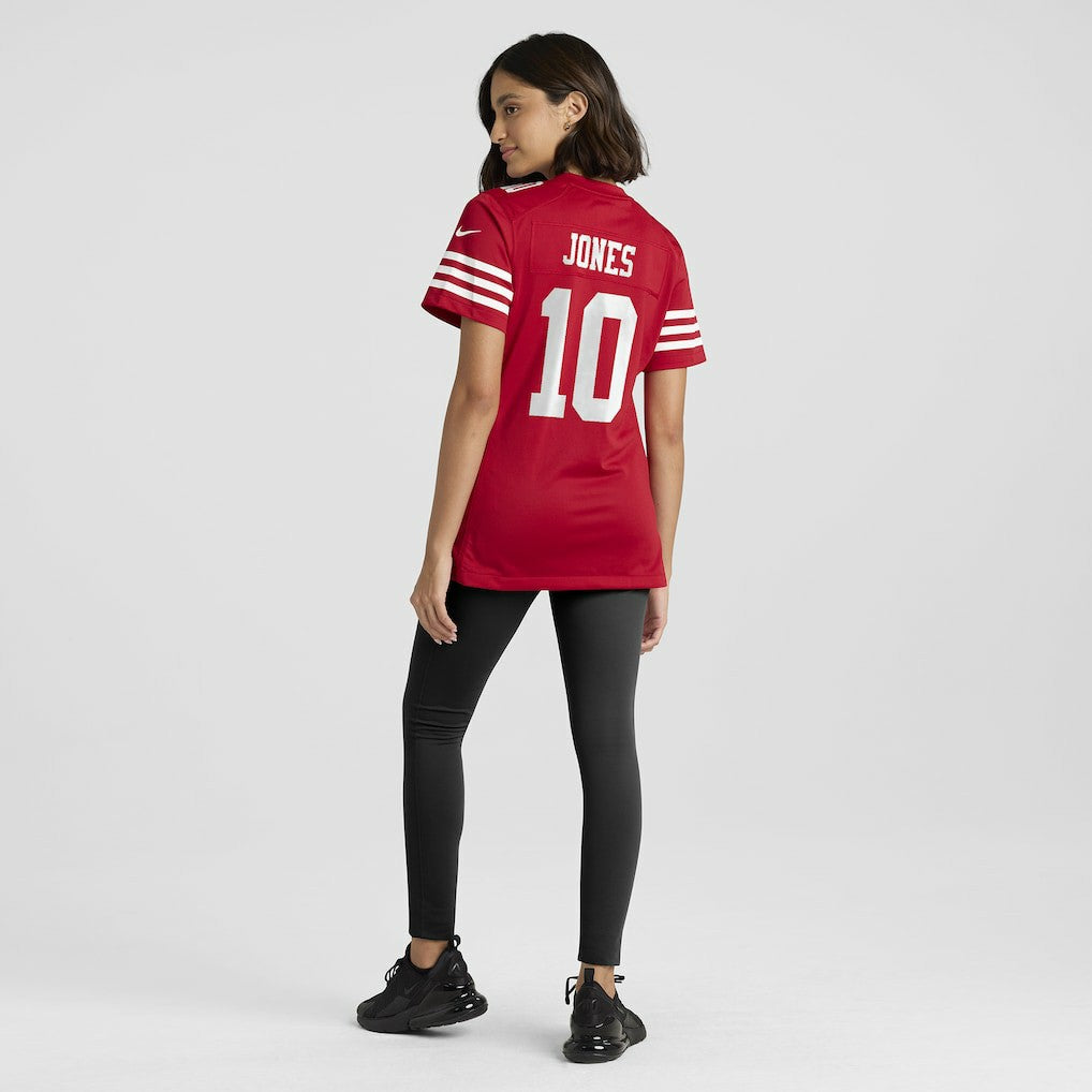 Mac Jones San Francisco 49ers Women's Team Game Jersey Scarlet - Nike