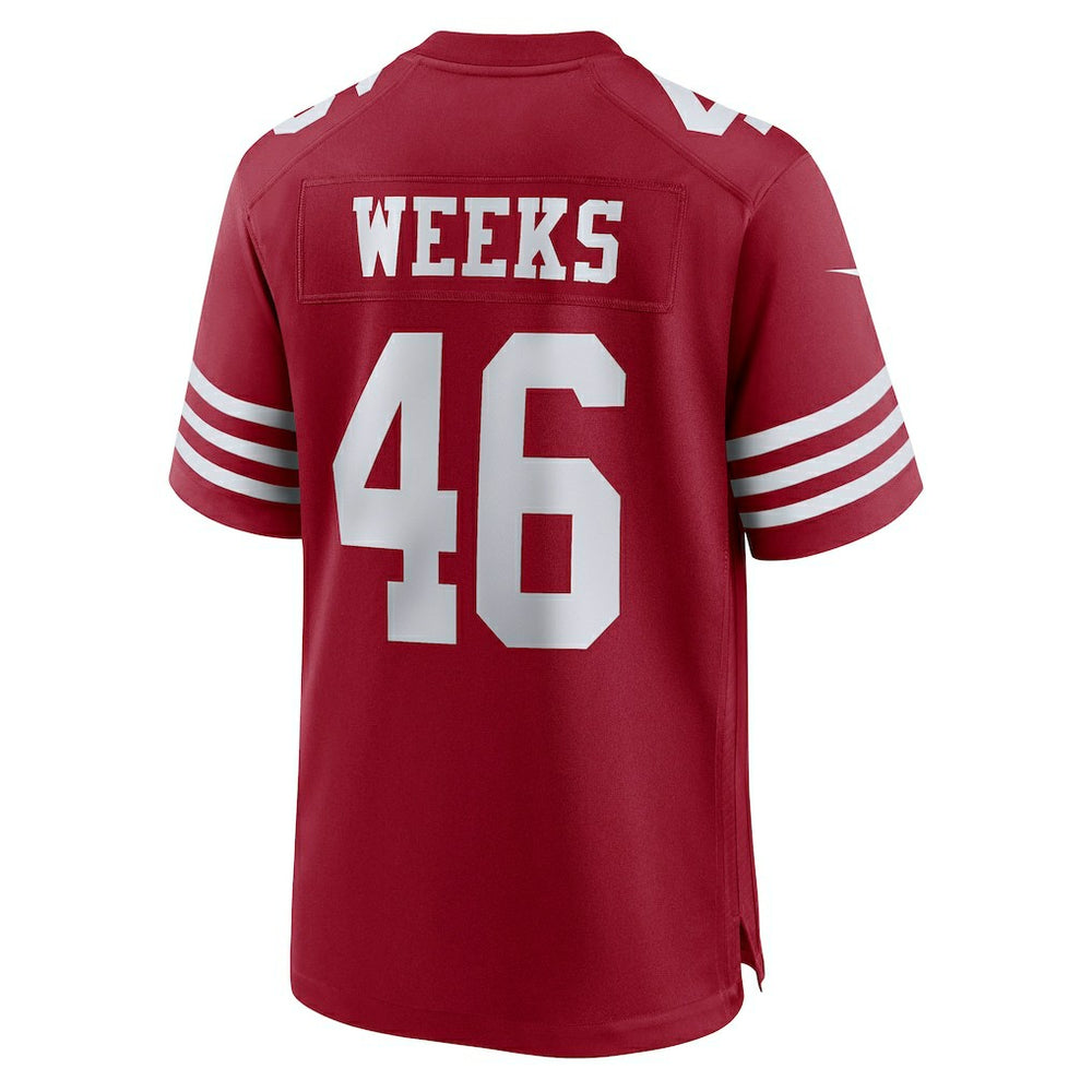 Jon Weeks San Francisco 49ers Team Game Jersey Scarlet - Nike