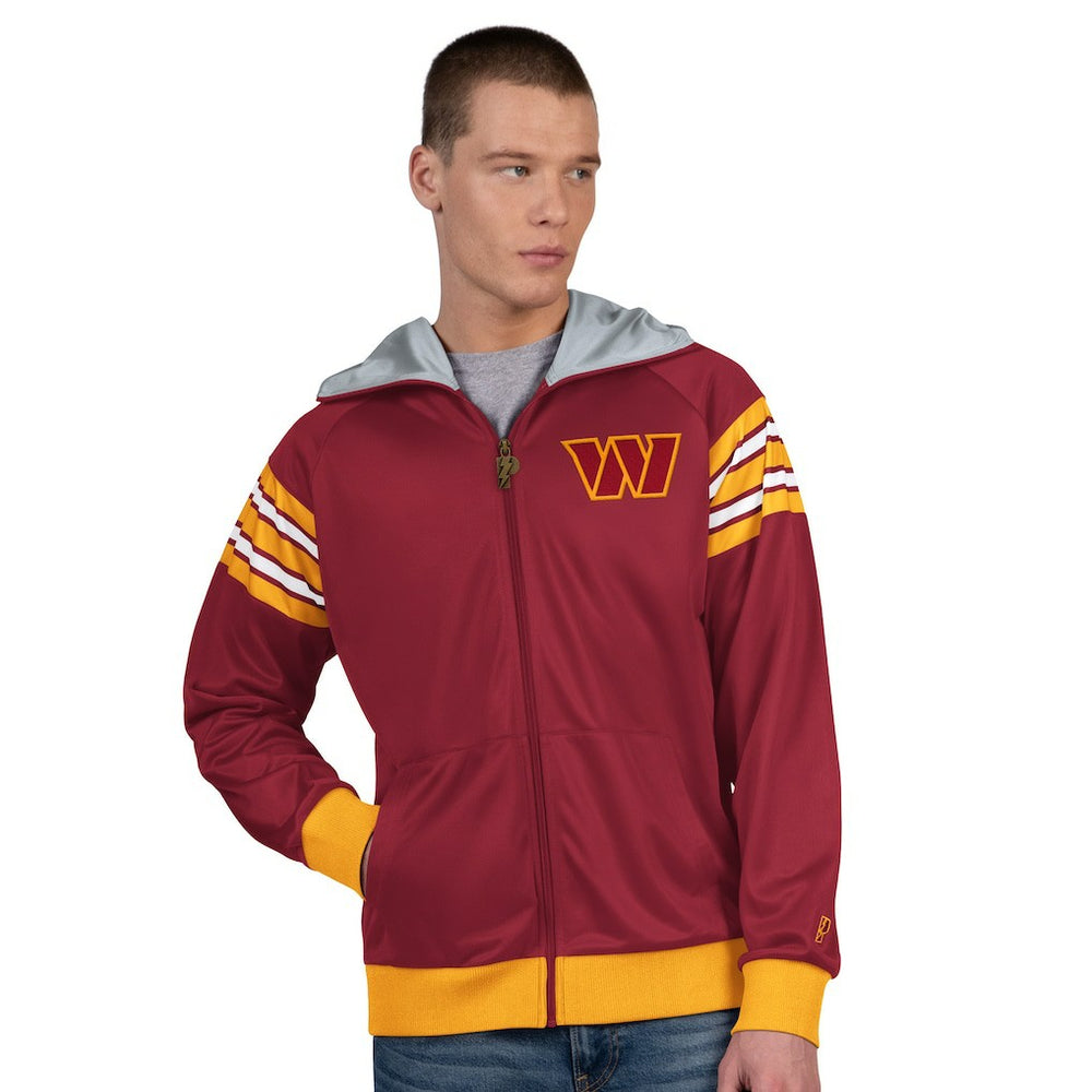 Washington Commanders Pro Player Helmet Full-Zip Hooded Track Jacket Burgundy/Gold - NFL