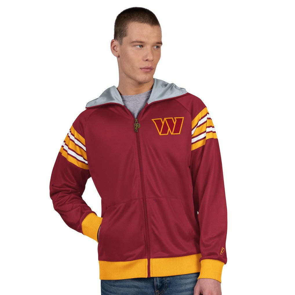 Washington Commanders Pro Player Helmet Full-Zip Hooded Track Jacket Burgundy/Gold - NFL