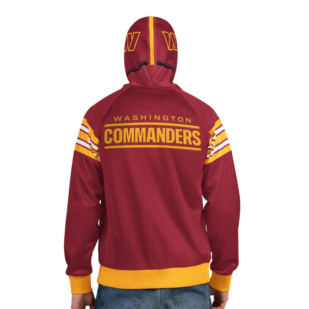 Washington Commanders Pro Player Helmet Full-Zip Hooded Track Jacket Burgundy/Gold - NFL