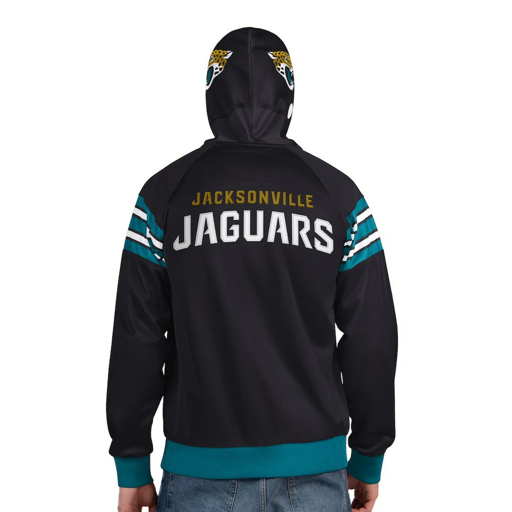 Jacksonville Jaguars Pro Player Helmet Full-Zip Hooded Track Jacket Black/Teal - NFL