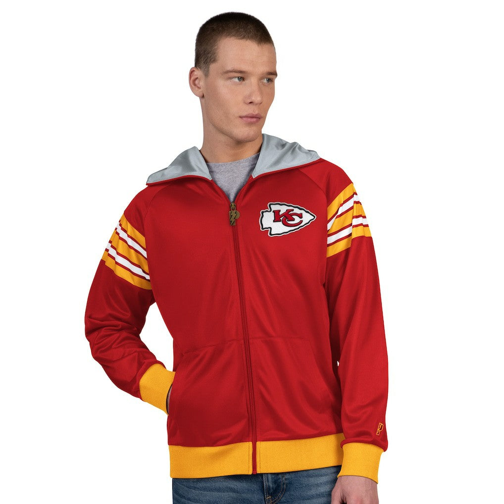 Kansas City Chiefs Pro Player Helmet Full-Zip Hooded Track Jacket Red/Gold - NFL