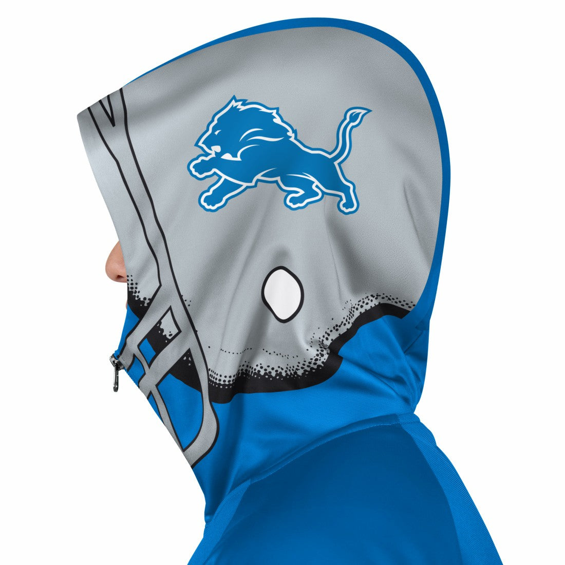 Detroit Lions Pro Player Helmet Full-Zip Hooded Track Jacket Blue/Silver - NFL