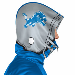 Detroit Lions Pro Player Helmet Full-Zip Hooded Track Jacket Blue/Silver - NFL