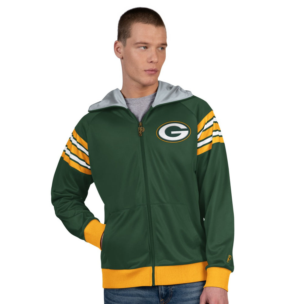 Green Bay Packers Pro Player Helmet Full-Zip Hooded Track Jacket Green/Gold - NFL