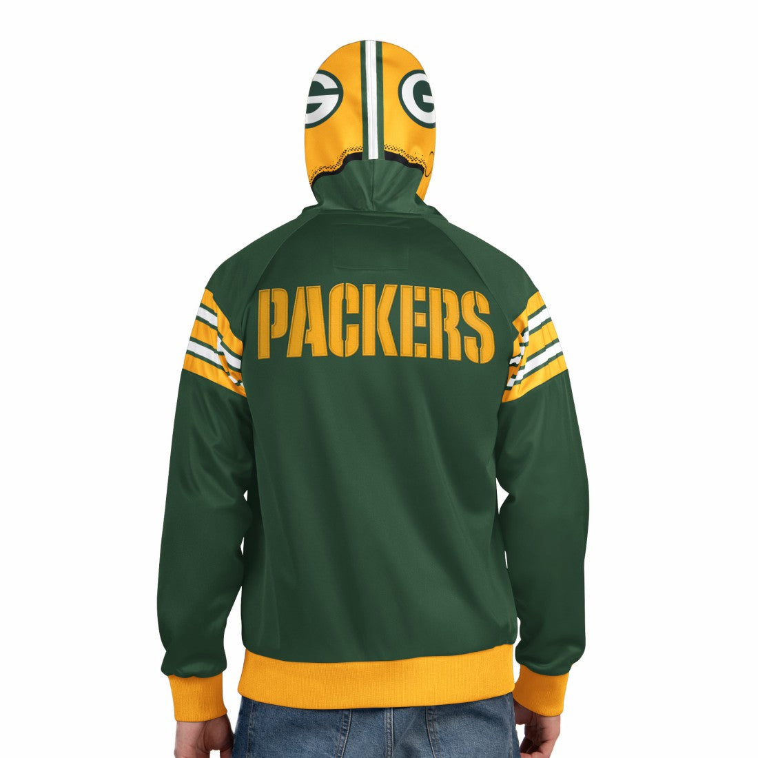 Green Bay Packers Pro Player Helmet Full-Zip Hooded Track Jacket Green/Gold - NFL