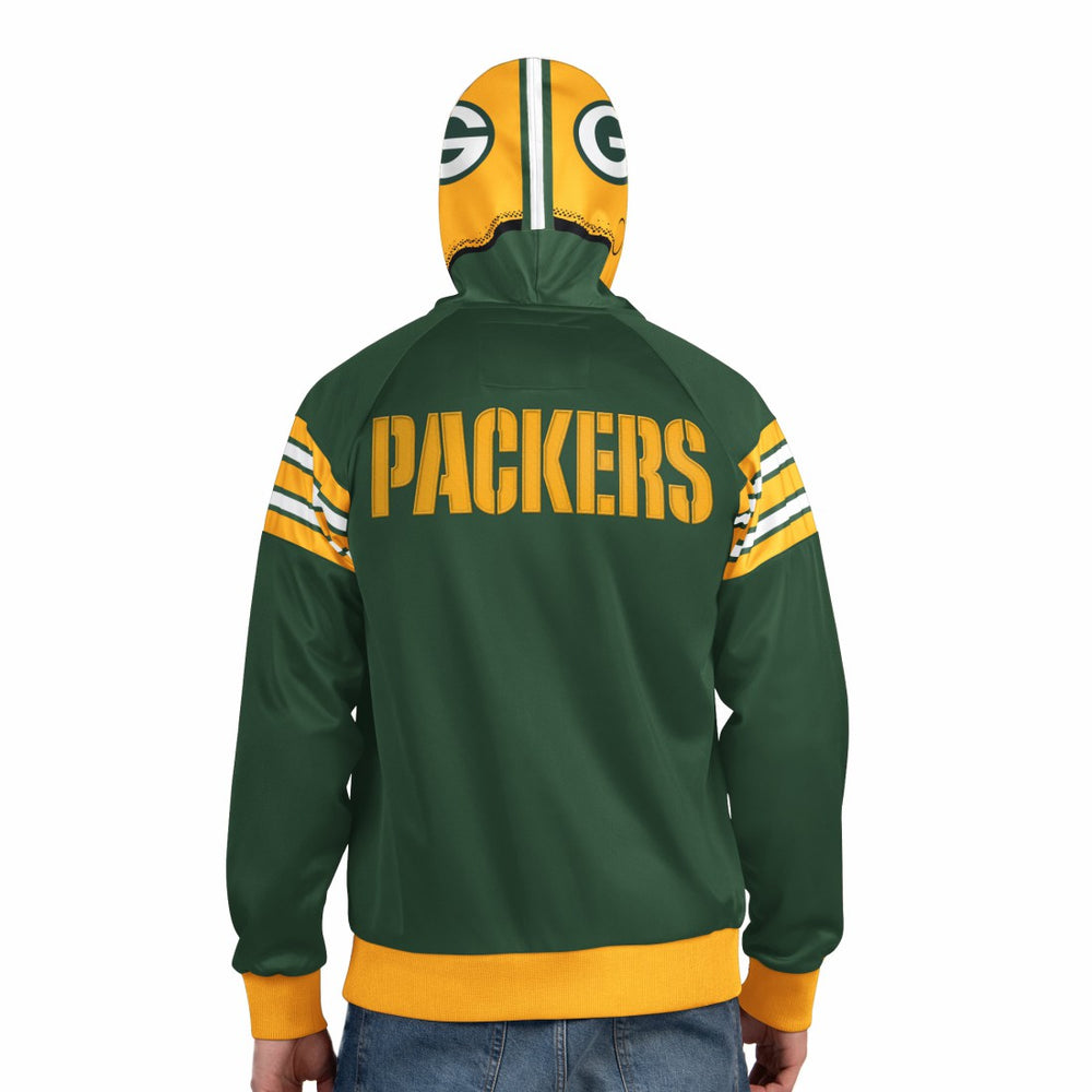 Green Bay Packers Pro Player Helmet Full-Zip Hooded Track Jacket Green/Gold - NFL