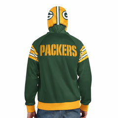 Green Bay Packers Pro Player Helmet Full-Zip Hooded Track Jacket Green/Gold - NFL