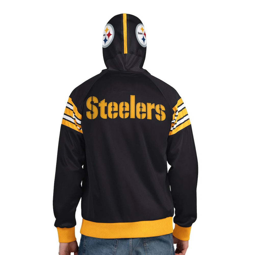 Pittsburgh Steelers Pro Player Helmet Full-Zip Hooded Track Jacket Black/Gold - NFL