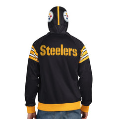 Pittsburgh Steelers Pro Player Helmet Full-Zip Hooded Track Jacket Black/Gold - NFL