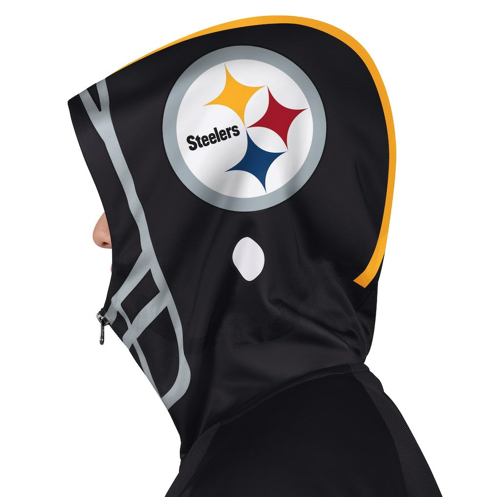 Pittsburgh Steelers Pro Player Helmet Full-Zip Hooded Track Jacket Black/Gold - NFL