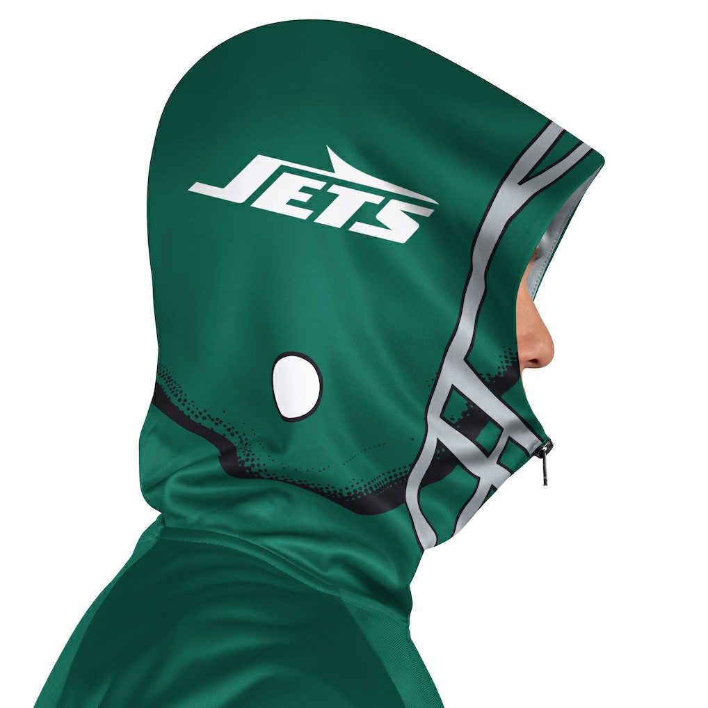 New York Jets Pro Player Helmet Full-Zip Hooded Track Jacket Green/Black - NFL
