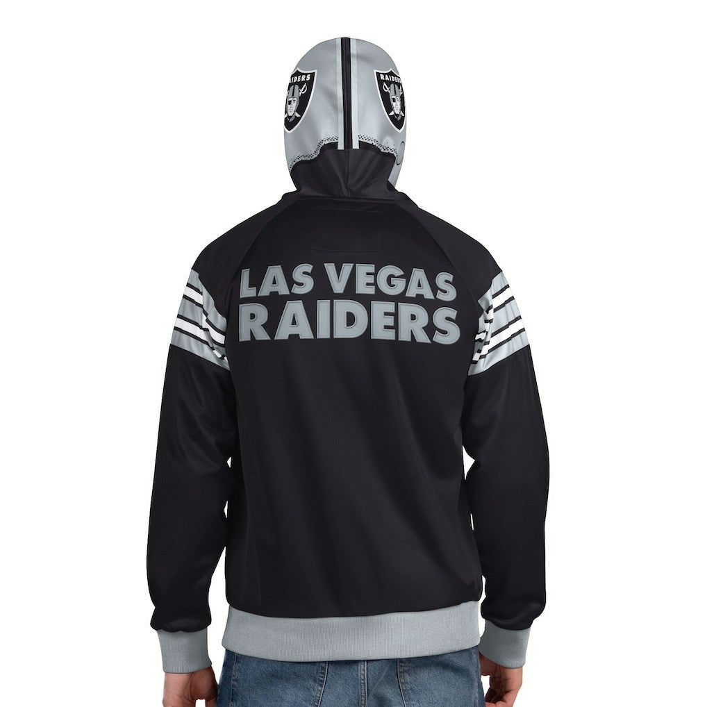 Las Vegas Raiders Pro Player Helmet Full-Zip Hooded Track Jacket Black/Silver - NFL