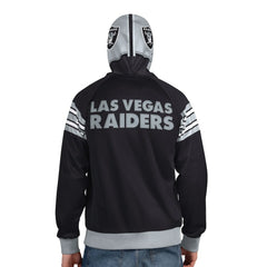 Las Vegas Raiders Pro Player Helmet Full-Zip Hooded Track Jacket Black/Silver - NFL