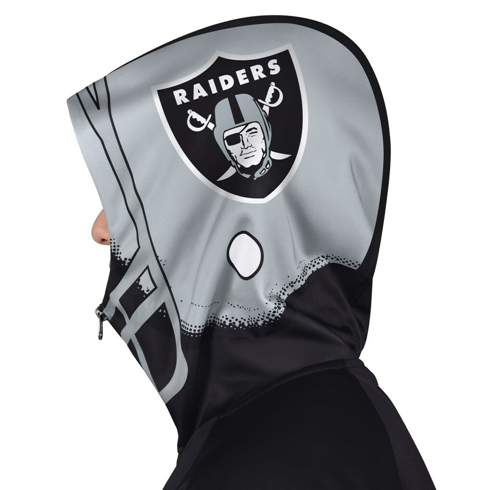 Las Vegas Raiders Pro Player Helmet Full-Zip Hooded Track Jacket Black/Silver - NFL